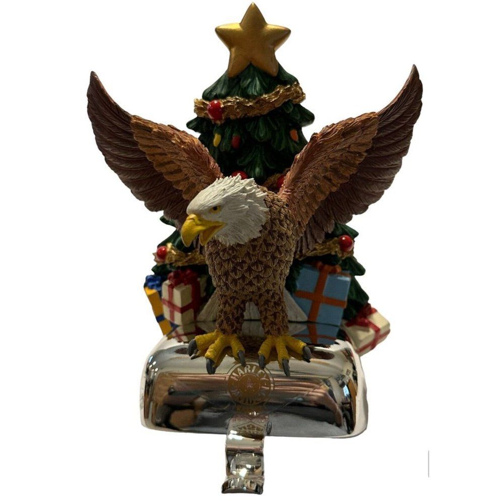 HARLEY DAVIDSON Christmas Tree Stocking Hanger Holder Eagle Biker Motorcycle